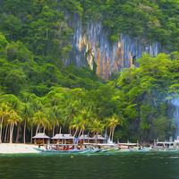 Buy canvas prints of  Palawan Island Philippinens  by Clive Eariss