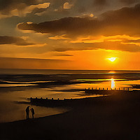 Buy canvas prints of Sun Set Worthing  by Clive Eariss