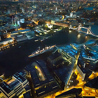 Buy canvas prints of London Night View by Clive Eariss