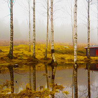 Buy canvas prints of Forest Hut Norway by Clive Eariss
