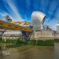 Buy canvas prints of The Thames Barrier 1 by Clive Eariss