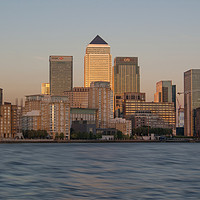 Buy canvas prints of Canary Wharf Sunset by Clive Eariss