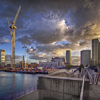 Buy canvas prints of The Docklands London by Clive Eariss