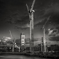 Buy canvas prints of Docklands In Mono by Clive Eariss