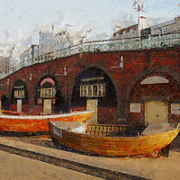 Buy canvas prints of Boats At Brighton by Clive Eariss