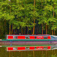 Buy canvas prints of Pyrford Canal Boat by Clive Eariss