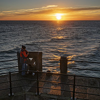 Buy canvas prints of Fishermen Worthing Dusk  by Clive Eariss