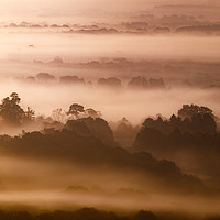 Buy canvas prints of Mist  Over Brockham by Clive Eariss