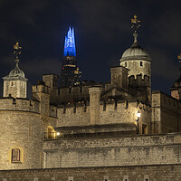 Buy canvas prints of Tower Of London and Shard by Clive Eariss