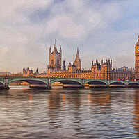 Buy canvas prints of Westminster Bridge London by Clive Eariss