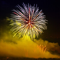 Buy canvas prints of Brockham Fireworks Surrey by Clive Eariss