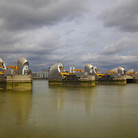 Buy canvas prints of Thames Barrier London by Clive Eariss