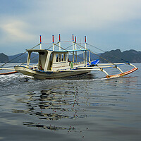 Buy canvas prints of Palawan Bangka Boat by Clive Eariss