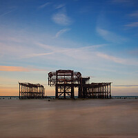Buy canvas prints of Sunrise Old Brighton Pier by Clive Eariss