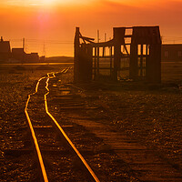 Buy canvas prints of Railway Sunset Dungeness by Clive Eariss