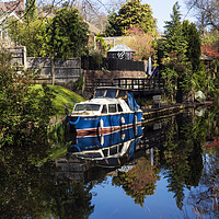 Buy canvas prints of Basingstoke Canal Boat by Clive Eariss