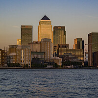 Buy canvas prints of Canary Wharf Sundown by Clive Eariss