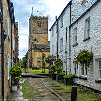 Buy canvas prints of St, Mary's church and Sun Inn, Kirkby Lonsdale by Brian Tarr