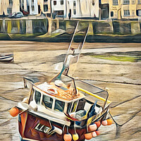 Buy canvas prints of Staithes Fishing Boat by Brian Tarr