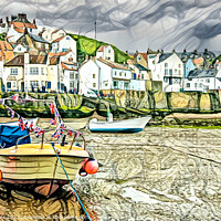 Buy canvas prints of Staithes Seafront by Brian Tarr