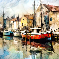 Buy canvas prints of Old Fishing Village by Brian Tarr
