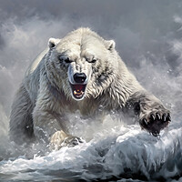 Buy canvas prints of Angry Polar Bear by Brian Tarr