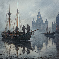 Buy canvas prints of The Mists of time in Old Liverpool by Brian Tarr