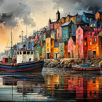 Buy canvas prints of Harbour Sunset by Brian Tarr