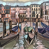 Buy canvas prints of Cloudy day on The Grand Canal by Brian Tarr