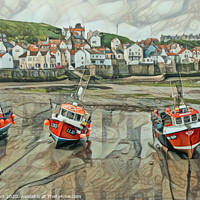 Buy canvas prints of Staithes seafront by Brian Tarr