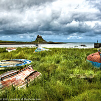 Buy canvas prints of Incoming storm at Lindisfarne by Brian Tarr