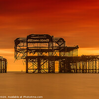 Buy canvas prints of Brighton "Old Pier " by Robert clarke
