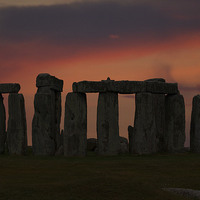 Buy canvas prints of Stonehenge sunset by Elaine Pearson