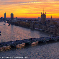 Buy canvas prints of Sunset in London by Robert Pettitt
