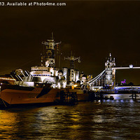 Buy canvas prints of Warship in London by Robert Pettitt