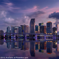 Buy canvas prints of Miami Skyline II by Robert Pettitt