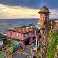Buy canvas prints of Wall of Old San Juan by Robert Pettitt
