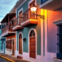 Buy canvas prints of Old San Juan Houses by Robert Pettitt
