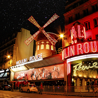 Buy canvas prints of The Moulin Rouge by Robert Pettitt