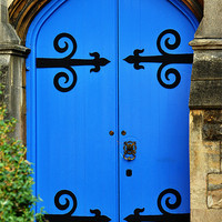 Buy canvas prints of Blue door by Milena Barczak