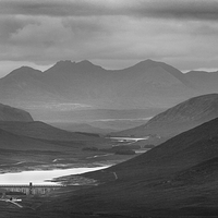 Buy canvas prints of  Loch Glascarnoch And An Teallach by Macrae Images