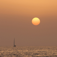 Buy canvas prints of  Sailing into a Cyprus Sunset by Graeme Raffan