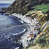 Buy canvas prints of Crovie from afar by Fraser Hetherington