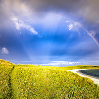 Buy canvas prints of Sunshine Rainbow on Uist by Fraser Hetherington