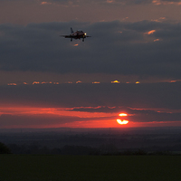 Buy canvas prints of  Red Arrow Lincolnshire Sunset by Matt Durrance
