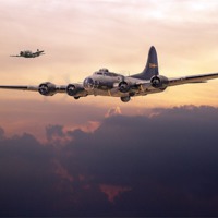 Buy canvas prints of B17 - Last Home by Pat Speirs