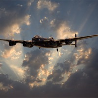 Buy canvas prints of Avro Lancaster - Night Ops by Pat Speirs