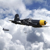 Buy canvas prints of Vought Corsair - Strike Mission by Pat Speirs
