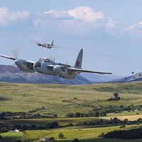 Buy canvas prints of RAF Mosquito - Train Buster by Pat Speirs