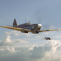 Buy canvas prints of Spitfire - Twos Company by Pat Speirs
